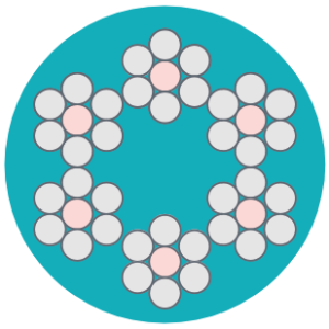 Lina stalowa 6 x 7 + FC PCV