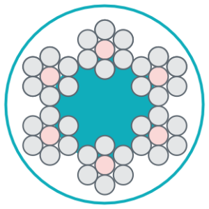 Lina stalowa 6 x 7 + FC